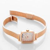 Tissot Lovely Square Lady Quartz Rose Gold Dial Rose Gold Mesh Bracelet Watch For Women - T058.109.33.456.00 Authentic Buy Shop Now