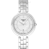 Tissot T Lady Flamingo Mother of Pearl White Dial Silver Steel Strap Watch For Women - T094.210.11.111.00 Authentic Buy Shop Now