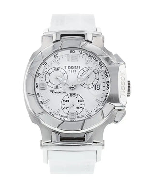 Tissot T Race Lady Chronograph White Dial White Rubber Strap Watch for Women - T048.217.17.017.00 Authentic Buy Shop Now