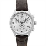 Tissot Chrono XL Silver Dial Brown Leather Strap Watch For Men - T116.617.16.037.00 Authentic Buy Shop Now