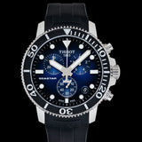 Tissot Seastar 1000 Chronograph Blue Dial Black Rubber Strap Watch For Men - T120.417.17.041.00 Authentic Buy Shop Now