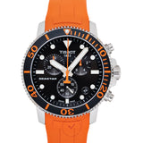 Tissot Seastar 1000 Chronograph Black Dial Orange Rubber Strap Watch For Men - T120.417.17.051.01 Authentic Buy Shop Now