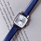 Tissot Lovely Square Silver Dial Blue Leather Strap Watch For Women - T058.109.16.031.00 Authentic Buy Shop Now