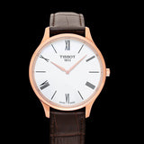 Tissot Tradition 5.5 White Dial Brown Leather Strap Watch for Men - T063.409.36.018.00 Authentic Buy Shop Now