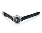 Tissot Automatics III Day Date Black Dial Black Leather Strap Watch For Men - T065.430.16.051.00 Authentic Buy Shop Now
