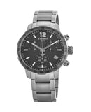 Tissot Quickster Chronograph Black Dial Silver Steel Strap Watch For Men - T095.417.11.067.00 Authentic Buy Shop Now