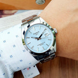Tissot Gentleman Powermatic 80 Silicium Ice Blue Silver Steel Strap Watch For Men - T127.407.11.351.00 Authentic Buy Shop Now