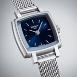 Tissot Lovely Square Blue Dial Silver Mesh Bracelet Watch For Women - T058.109.11.041.00 Authentic Buy Shop Now
