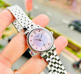 Tissot T Classic Carson Premium Pink Dial Silver Steel Strap Watch for Women - T122.210.11.159.00 Authentic Buy Shop Now