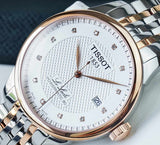 Tissot Le Locle Powermatic 80 Diamonds Silver Dial Two Tone Steel Strap Watch For Men - T006.407.22.036.01 Authentic Buy Shop Now