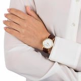 Tissot Everytime Desire Small White Dial Maroon Leather Strap Watch For Women - T109.210.36.031.00 Authentic Buy Shop Now