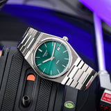 Tissot PRX Green Dial Silver Steel Strap Watch For Men - T137.410.11.091.00 Authentic Buy Shop Now