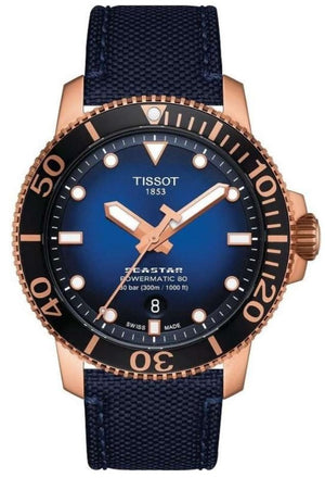 Tissot Seastar 1000 Powermatic 80 Blue Dial Blue Nylon Strap Watch for Men - T120.407.37.041.00 Authentic Buy Shop Now