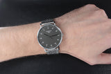 Tissot Everytime Large Black Dial Silver Mesh Bracelet Watch For Men - T109.610.11.077.00 Authentic Buy Shop Now