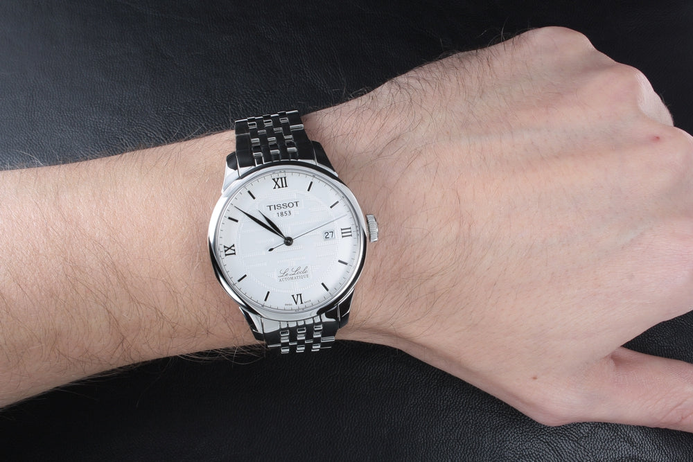 Tissot Le Locle Double Happiness Automatic Silver Dial Silver Steel Strap Watch For Men - T41.1.833.50 Authentic Buy Shop Now