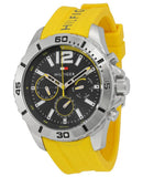 Tommy Hilfiger Sports Multifunction Black Dial Yellow Rubber Strap Watch for Men - 1791144 Authentic Buy Shop Now