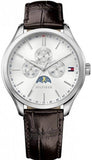 Tommy Hilfiger Oliver Quartz White Dial Brown Leather Strap Watch for Men - 1791304 Authentic Buy Shop Now