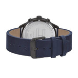 Tommy Hilfiger Chase Grey Dial Blue Leather Strap Watch for Men - 1791578 Authentic Buy Shop Now