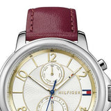 Tommy Hilfiger Claudia White Dial Red Leather Strap Watch for Women - 1781816 Authentic Buy Shop Now
