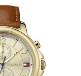 Tommy Hilfiger Claudia Rose Gold Dial Brown Leather Strap Watch for Women - 1781818 Authentic Buy Shop Now