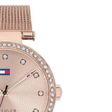 Tommy Hilfiger Lynn Quartz Rose Gold Dial Rose Gold Mesh Bracelet Watch For Women - 1781865 Authentic Buy Shop Now