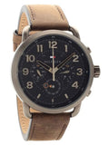 Tommy Hilfiger Briggs Chronograph Black Dial Brown Leather Strap Watch for Men - 1791425 Authentic Buy Shop Now