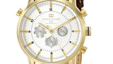 Tommy Hilfiger Harrison White Dial Brown Leather Strap Watch for Men - 1790874 Authentic Buy Shop Now
