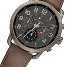 Tommy Hilfiger Briggs Chronograph Black Dial Brown Leather Strap Watch for Men - 1791425 Authentic Buy Shop Now