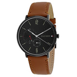 Tommy Hilfiger Brooklyn Quartz Black Dial Brown Leather Strap Watch for Men - 1791510 Authentic Buy Shop Now