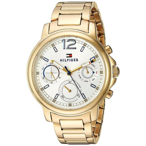 Tommy Hilfiger Claudia White Dial Gold Steel Strap Watch for Women - 1781742 Authentic Buy Shop Now