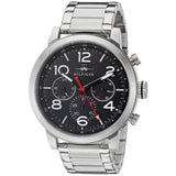 Tommy Hilfiger Jake Chronograph Black Dial Silver Steel Strap Watch for Men - 1791234 Authentic Buy Shop Now