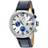 Tommy Hilfiger Jackson Silver Dial Black Leather Strap Watch for Men - 1791240 Authentic Buy Shop Now