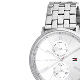 Tommy Hilfiger Jenna Quartz White Dial Silver Steel Strap Watch for Women - 1782068 Authentic Buy Shop Now