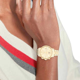 Tommy Hilfiger Eve Chronograph Quartz White Dial Gold Steel Strap Watch For Women - 1782278 Authentic Buy Shop Now