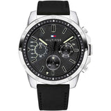 Tommy Hilfiger Decker Black Dial Black Leather Strap Watch for Men - 1791563 Authentic Buy Shop Now