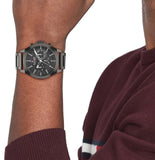 Tommy Hilfiger Lars Chronograph Black Dial Black Steel Strap Watch For Men - 1792061 Authentic Buy Shop Now