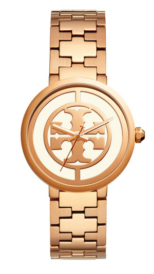 Tory Burch Reva Rose Gold Dial Rose Gold Steel Strap Watch for Women - TBW4028 Authentic Buy Shop Now