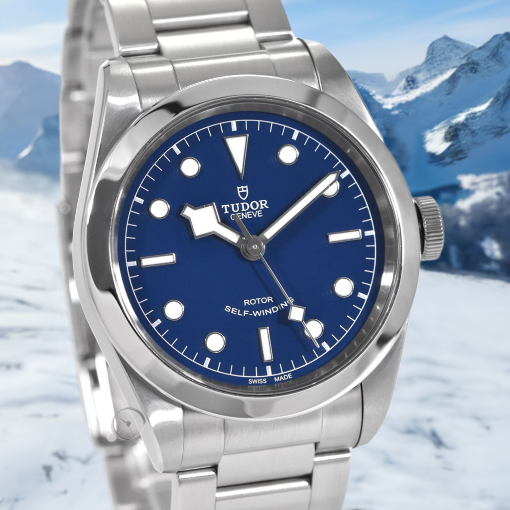Tudor Black Bay Automatic Blue Dial Silver Steel Strap Watch for Men - M79540-0004 Authentic Buy Shop Now