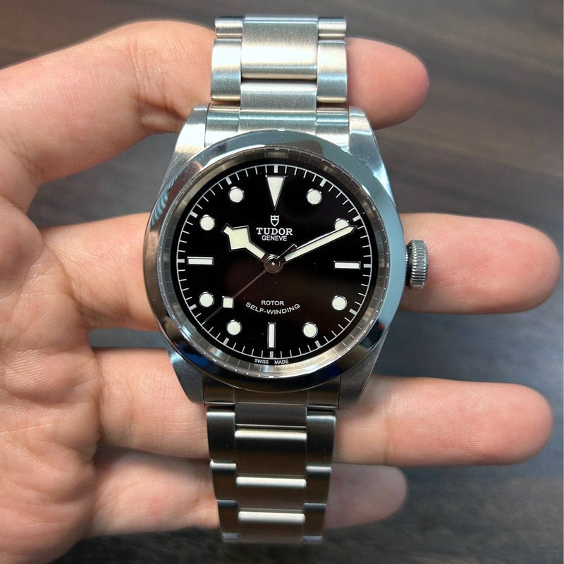 Tudor Black Bay Automatic Black Dial Silver Steel Strap Watch for Men - M79540-0001 Authentic Buy Shop Now