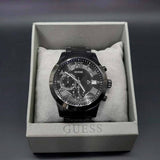 Guess Atlas Chronograph Black Dial Black Steel Strap Watch For Men - W0668G5 Authentic Buy Shop Now