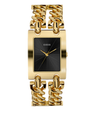 Guess Trend Multi Chain Black Dial Gold Steel Strap Watch for Women - U1117L5 Authentic Buy Shop Now