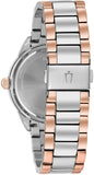 Bulova Crystal Collection Silver Dial Two Tone Steel Strap Watch for Women - 98N100 Authentic Buy Shop Now