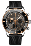 Breitling Superocean Heritage B01 Chronograph 44 Black Dial Black Mesh Bracelet Watch for Men - UB01621A1M1S1 Authentic Buy Shop Now