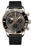 Breitling Superocean Heritage B01 Chronograph 44 Black Dial Black Mesh Bracelet Watch for Men - UB01621A1M1S1 Authentic Buy Shop Now