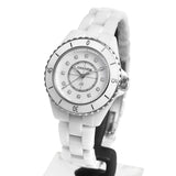 Chanel J12 Diamonds Mother of Pearl White Dial White Steel Strap Watch for Women - J12 H5704 Authentic Buy Shop Now