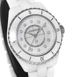 Chanel J12 Diamonds Mother of Pearl White Dial White Steel Strap Watch for Women - J12 H5704 Authentic Buy Shop Now