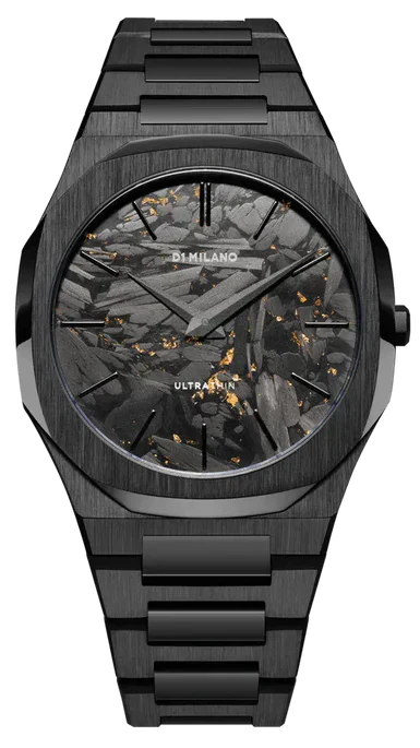 D1 Milano Ultra Thin Two Tone Black Steel Strap Watch for Men - D1-UTBJ31 Authentic Buy Shop Now