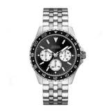 Guess Odyssey Black Dial Silver Steel Strap Watch For Men - W1107G1 Authentic Buy Shop Now