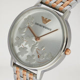 Emporio Armani Silver Sunray Dial Two Tone Steel Strap Watch For Women - AR11113 Authentic Buy Shop Now