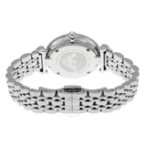 Emporio Armani Gianni T Bar White Crystal Pave Dial Silver Stainless Steel Strap Watch For Women - AR1925 Authentic Buy Shop Now